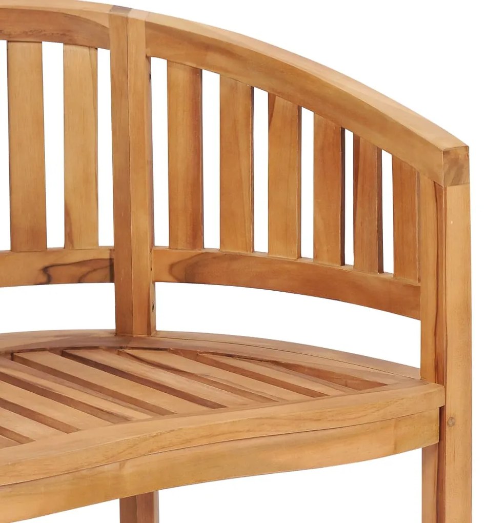 5 pcs conj. lounge de jardim formato banana teca maciça