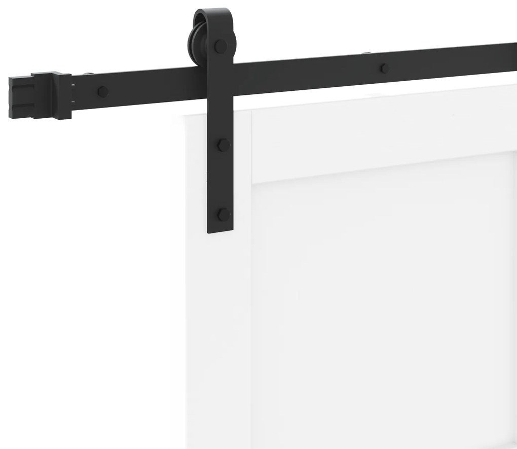 Porta Deslizante vidaXL com Conjunto de Ferragens Branca 83x211 cm Mad