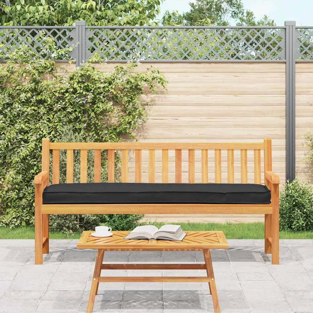 Capa de Palete para Banco Preta 200x40x8 cm em Tecido Oxford