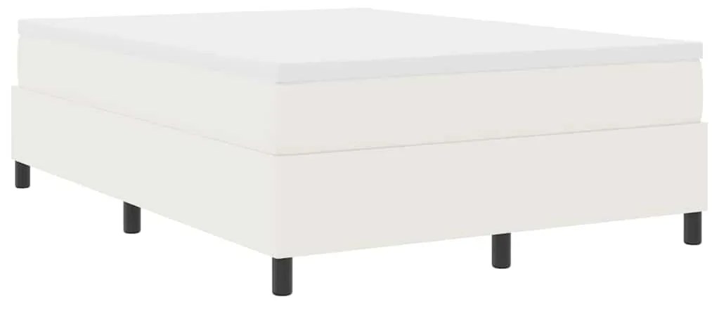Cama box com colchão em creme - 140 x 200 cm - Tecido cotele