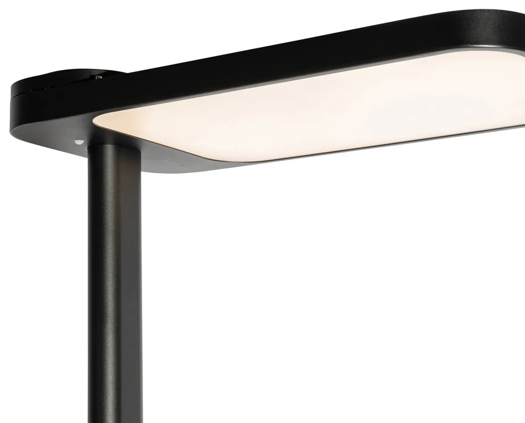 Candeeiro de pé de luz diurna preto quadrado com LED e dimmer - Guzo