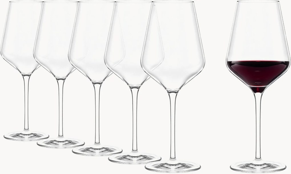 Copos de vinho tinto Quatrophil, conjunto de 6