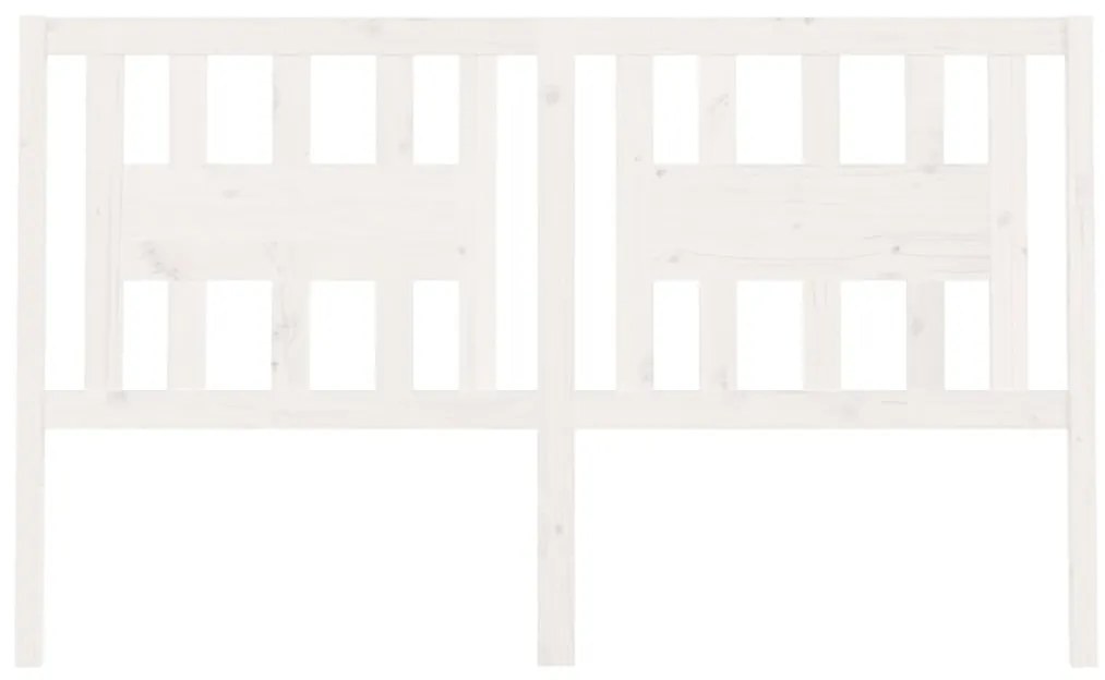 Cabeceira de cama 141x4x100 cm pinho maciço branco