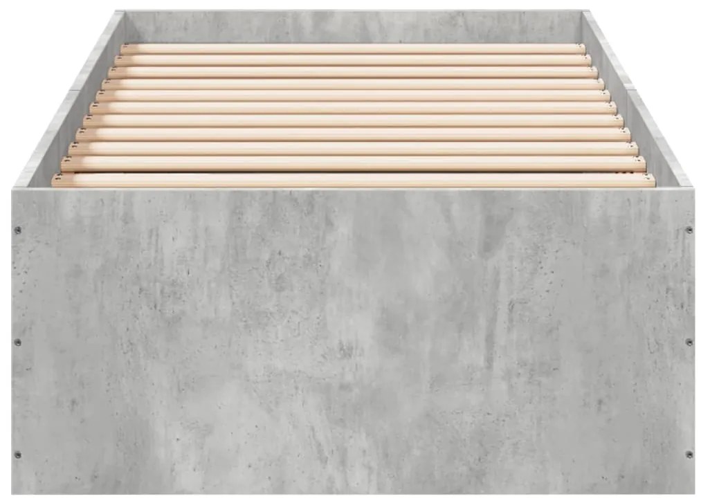 Estrutura de cama 90x190 cm derivados de madeira cinza cimento