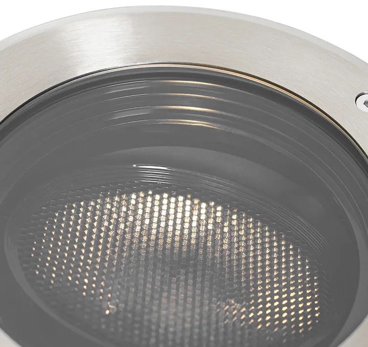 Conjunto de 6 focos de chão em aço AR111 ajustáveis IP65 - Delux Honey