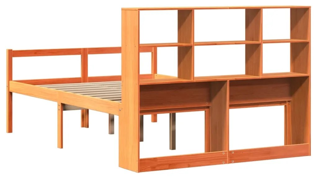 Cama com estante sem colchão 135x190 cm madeira maciça