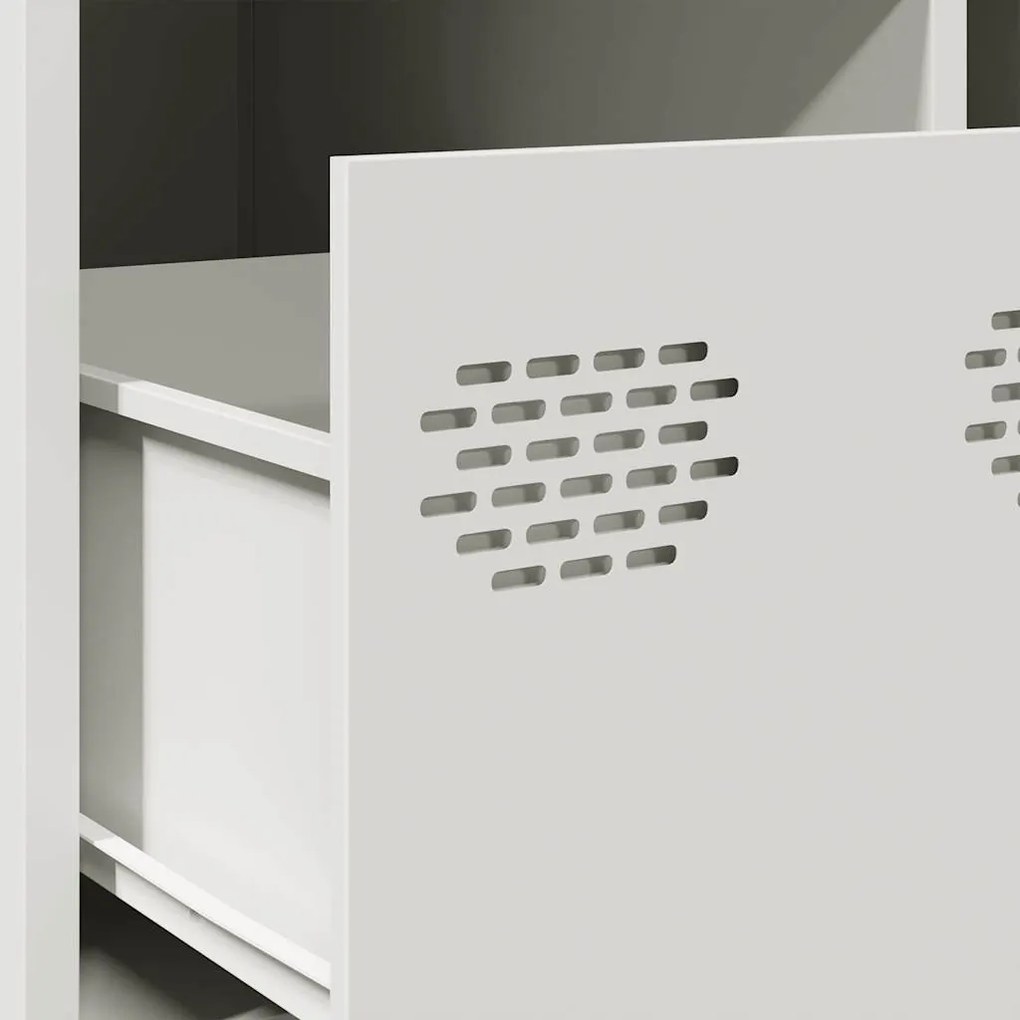 Mesa de centro 101,5x50x43,5 cm aço laminado a frio branco