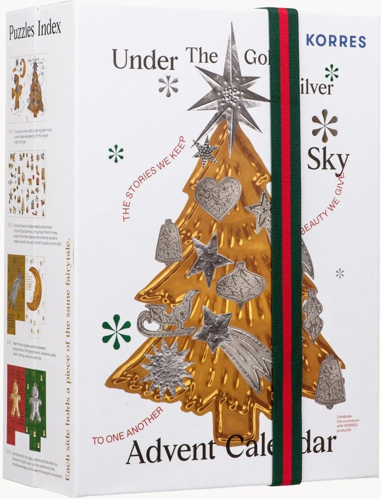 Calendário de Advento Under the Gold & Silver Sky, conjunto de 24