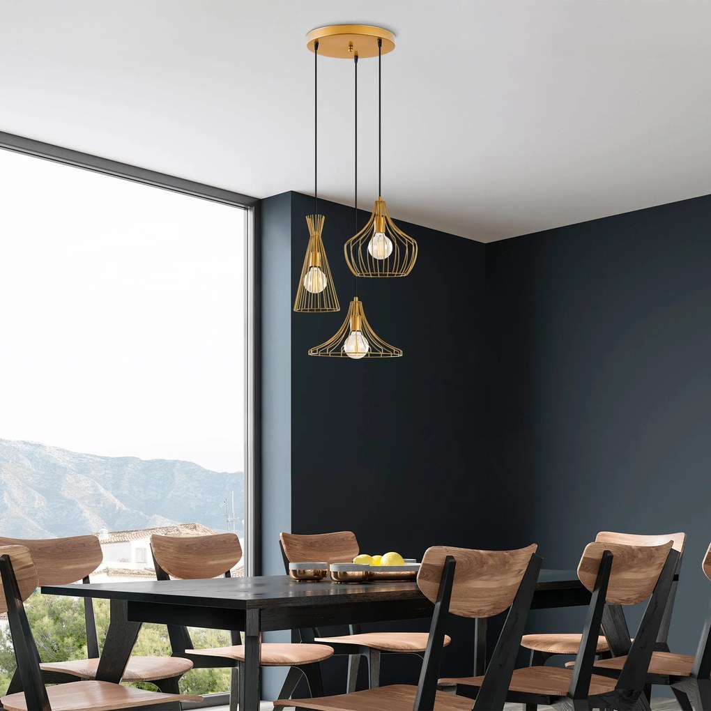 Candeeiro Chandelier Mezopotamya – Dourado – 55 cm