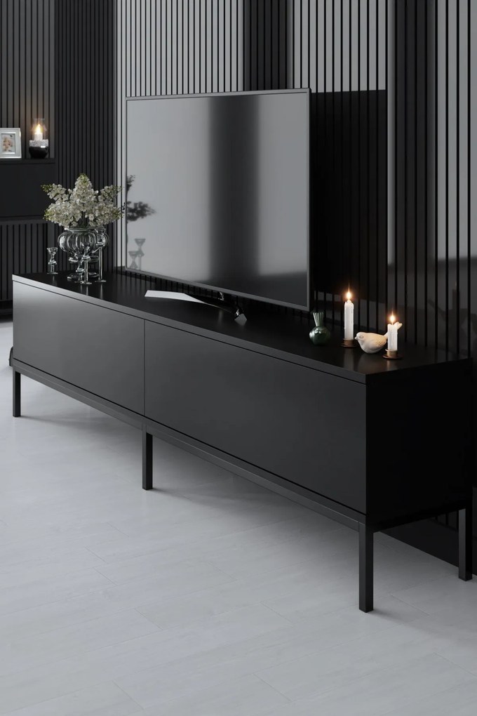Móvel TV Lord – Preto – 180 cm x 47 cm x 30 cm
