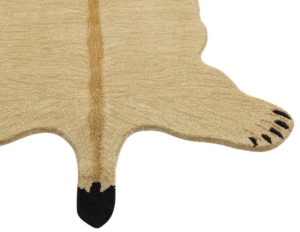 Tapete para crianças em lã creme motivo de leoa 100 x 160 cm SARABI Beliani