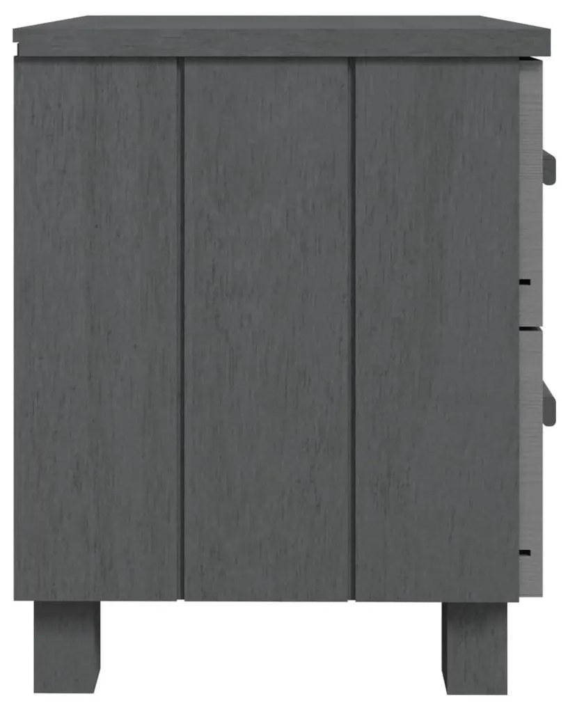 Mesa de cabeceira HAMAR 40x35x44,5 cm pinho maciço cinza-escuro