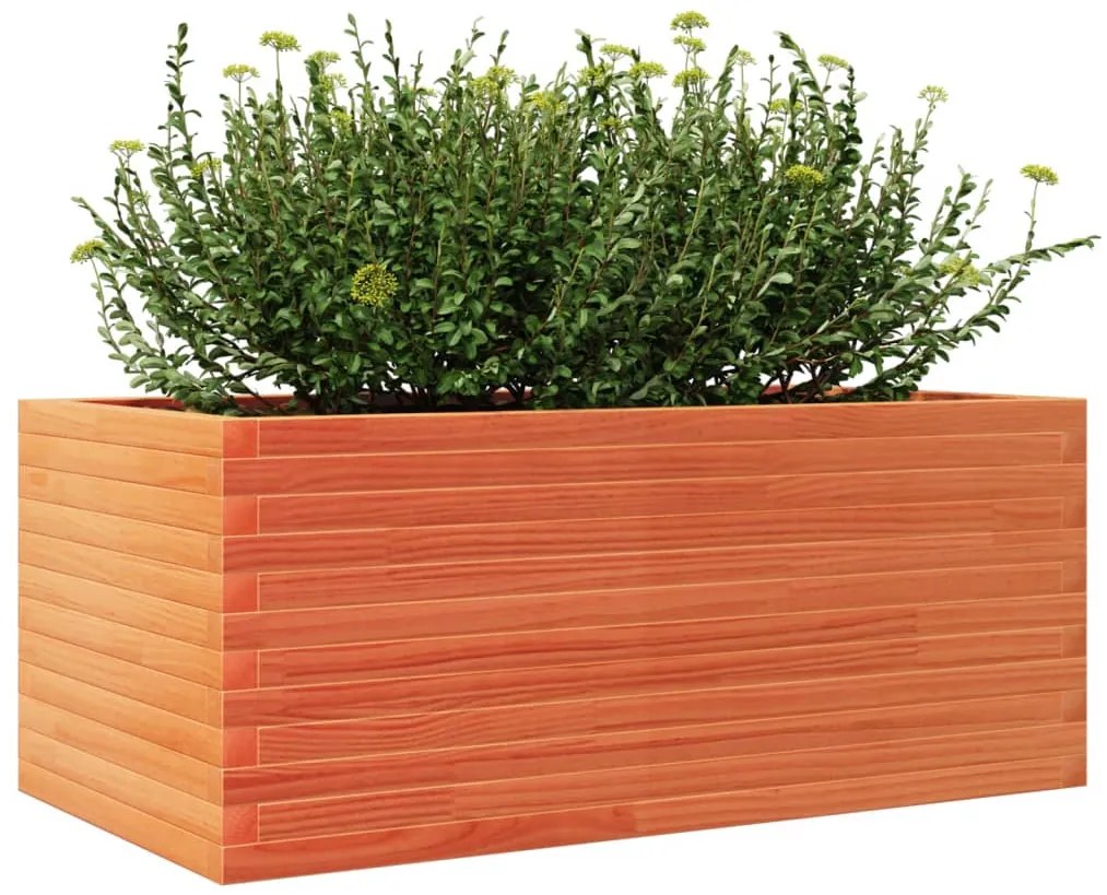 Vaso/floreira de jardim 110x60x45,5 pinho maciço castanho mel