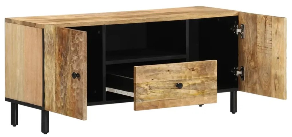 Móvel de TV 105x33x46 cm madeira de mangueira maciça