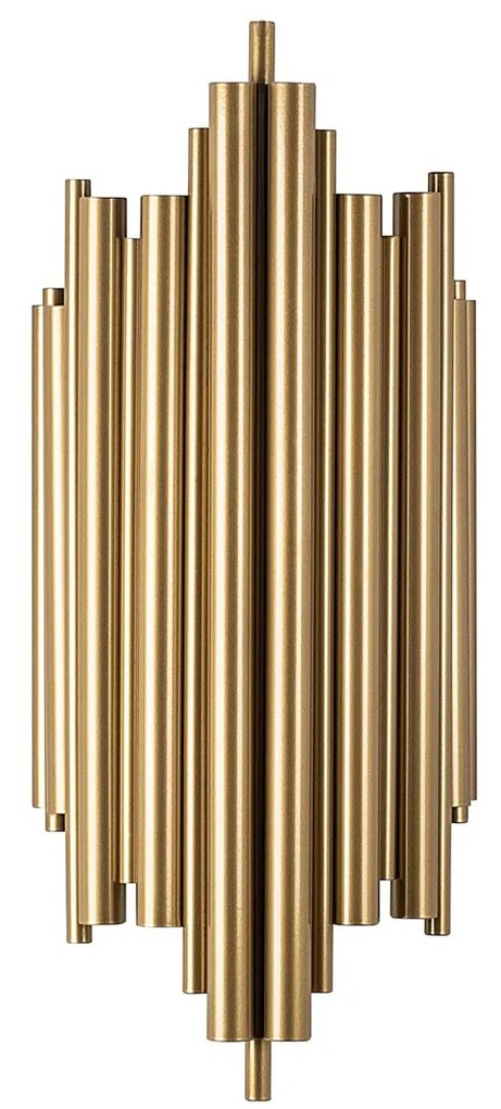 Candeeiro de Parede "Reis" – Dourado – 22x11x50 cm – Design Moderno