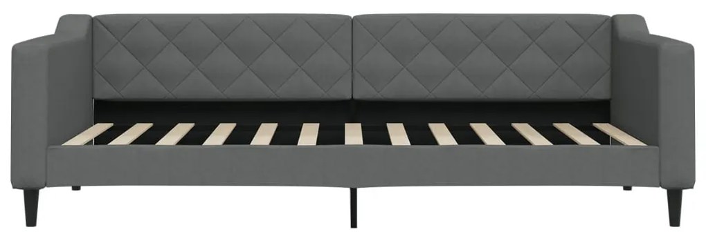 Sofá-cama c/ gavetão e gavetas 90x200 cm tecido cinzento-escuro