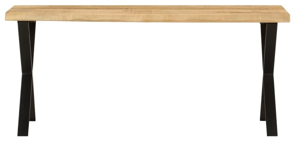 Banco com bordas vivas 105 cm madeira de mangueira maciça