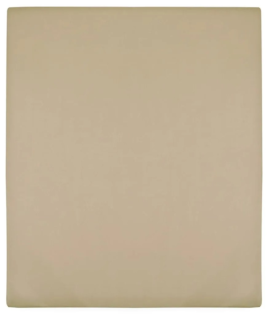 vidaXL Lençol ajustável 160x200 cm algodão jersey cinza-acastanhado