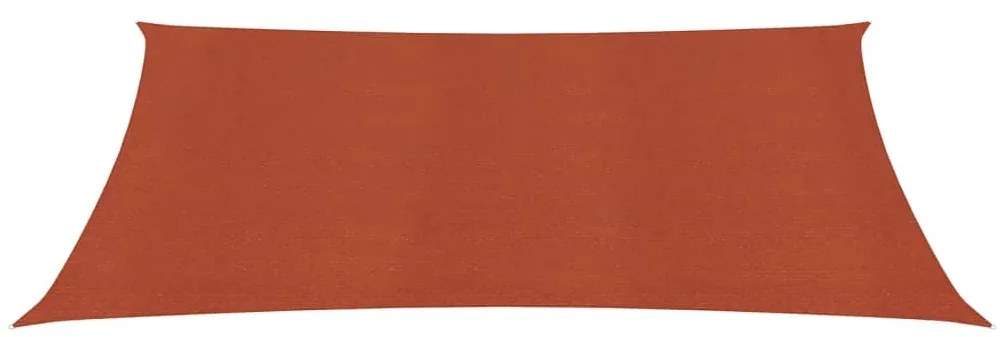 Para-sol vela retangular 160 g/m² 3,5x4,5 m PEAD terracotta