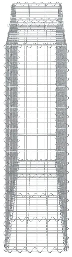 Cestos gabião arqueados 15 pcs 200x30x100/120 ferro galvanizado