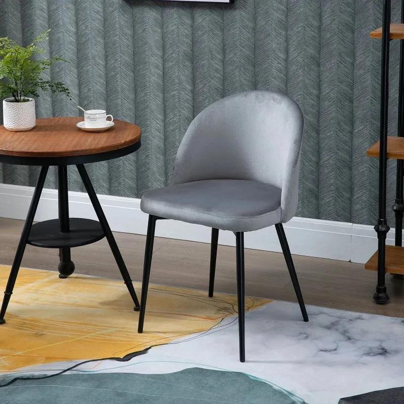 Conjunto 2 Cadeiras Lenna - Cinzento - Design Contemporâneo