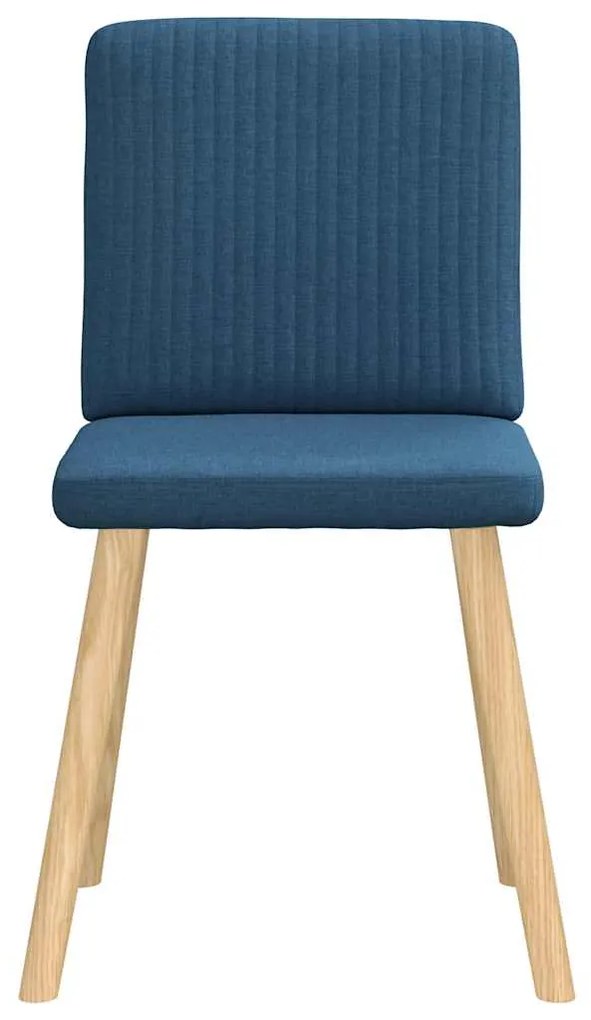 Cadeiras de jantar 4 pcs tecido azul