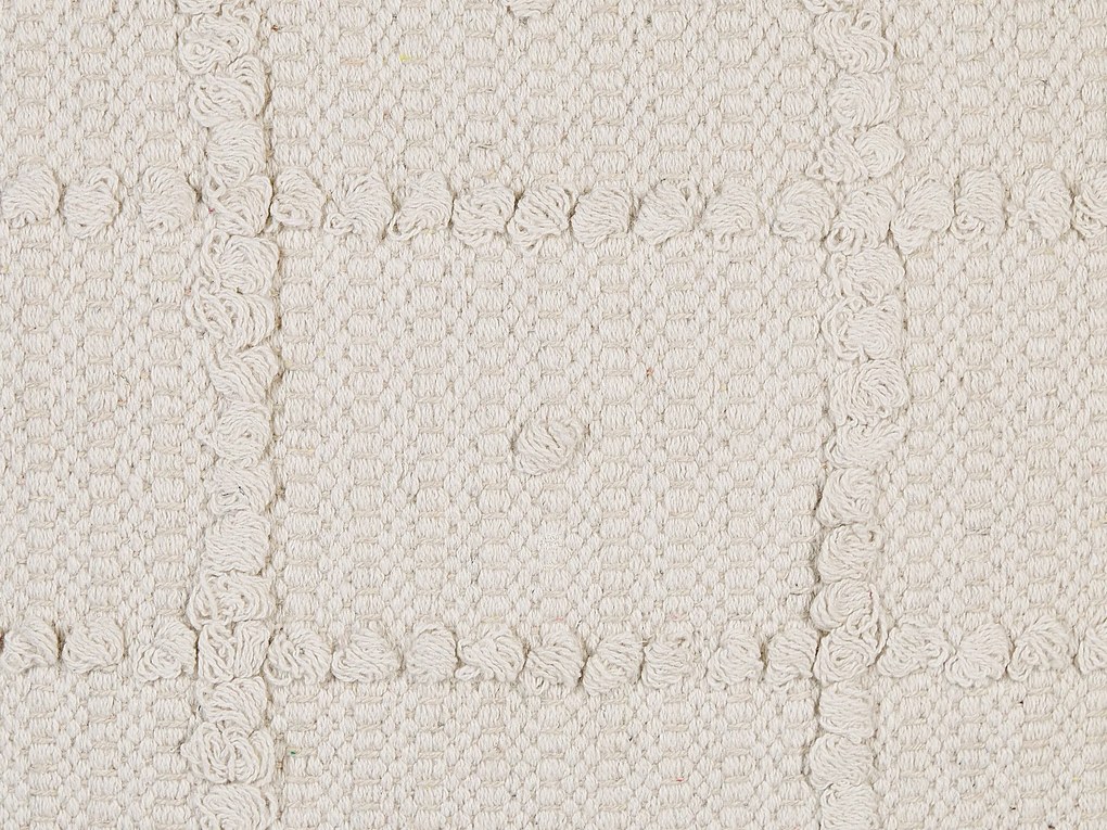 Almofada decorativa em algodão creme 45 x 45 cm IXORA Beliani
