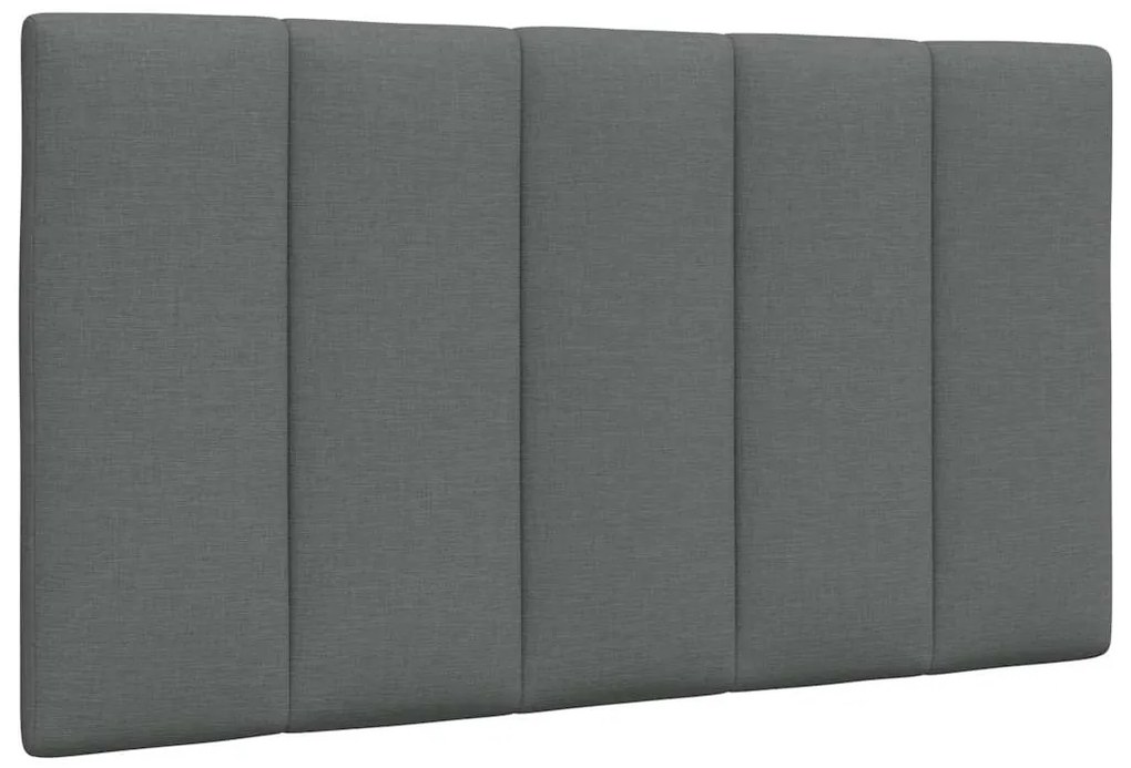 Estrutura de cama sem colchão 90x200 cm tecido cinzento-escuro
