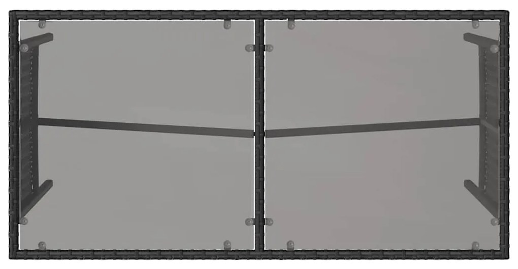 3 pcs conjunto de jantar p/ jardim c/ almofadões vime PE preto