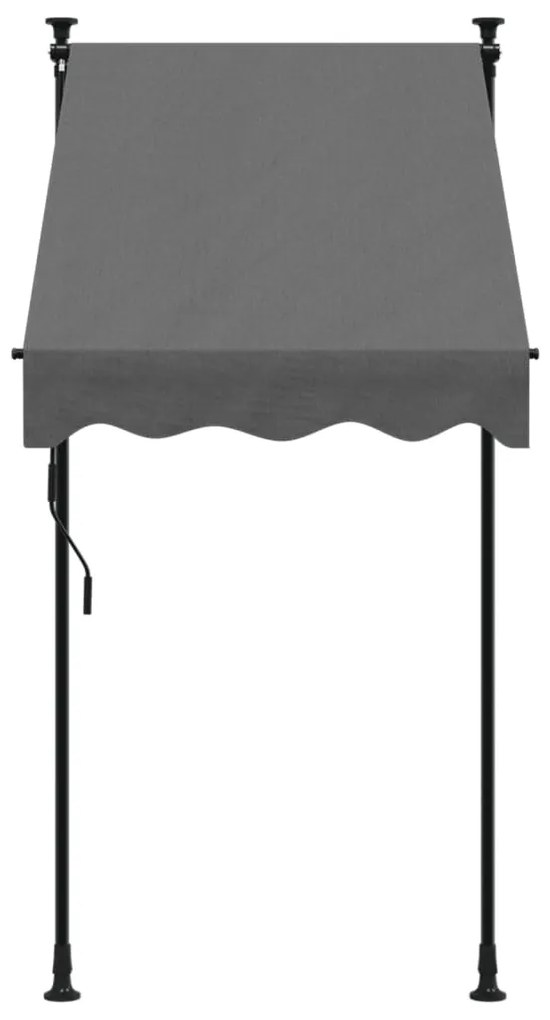 Toldo retrátil 100x150 cm tecido e aço antracite