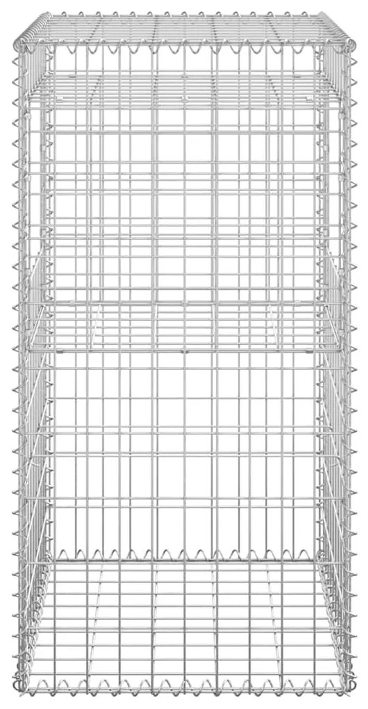 Postes/cestos gabião 2 pcs 50x50x100 cm ferro