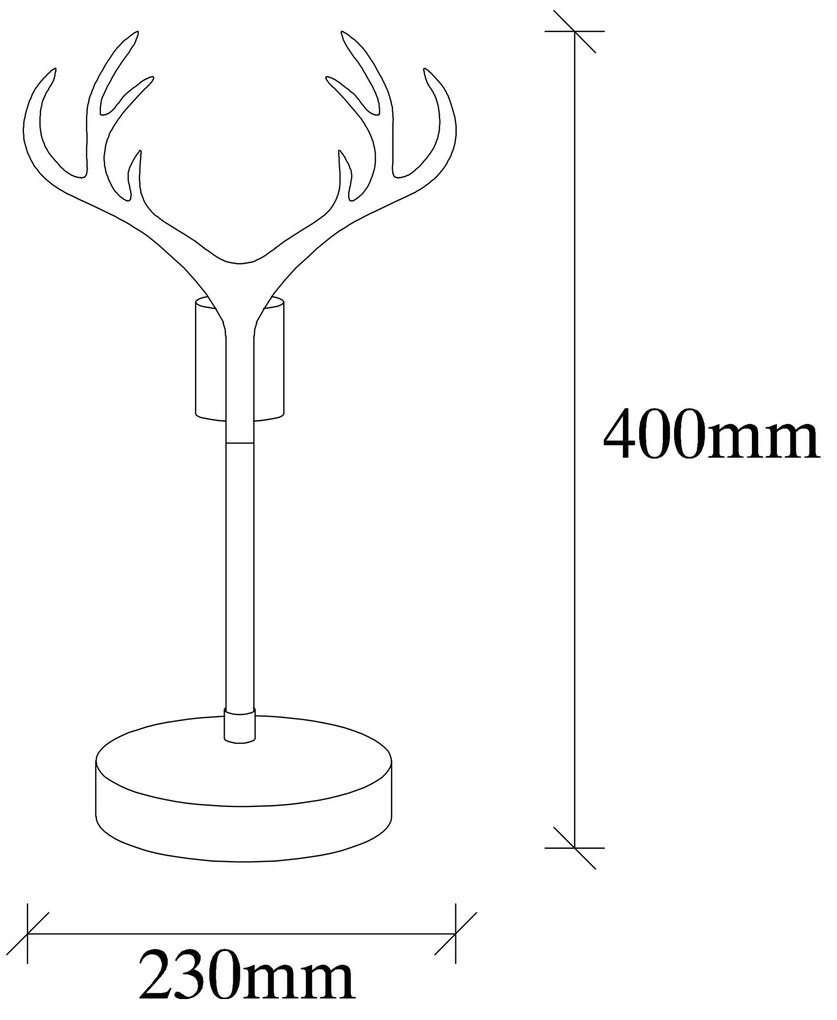 Candeeiro de Mesa GMN-000011 – Preto – 15 x 5 cm