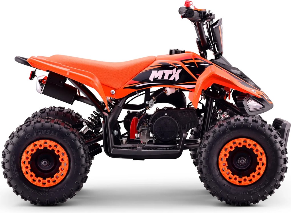 Mini Moto 4 Infantil para crianças 5 a 9 anos 50CC Beneo Motors MTX, velocidade até 40 Km/h com limitador Laranja