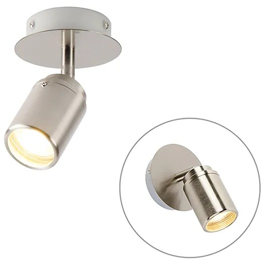 Foco moderno de banheiro aço IP44 - Ducha Moderno
