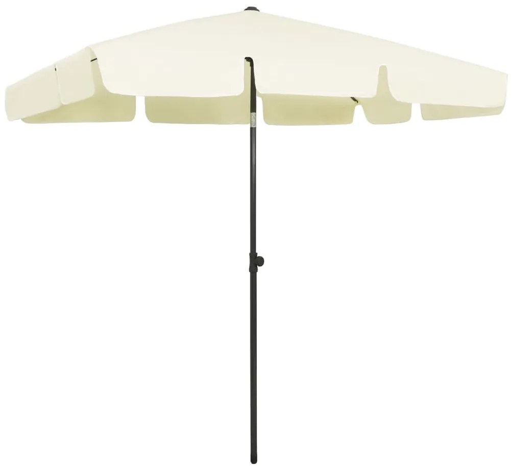 Guarda-sol de praia 200x125 cm amarelo areia