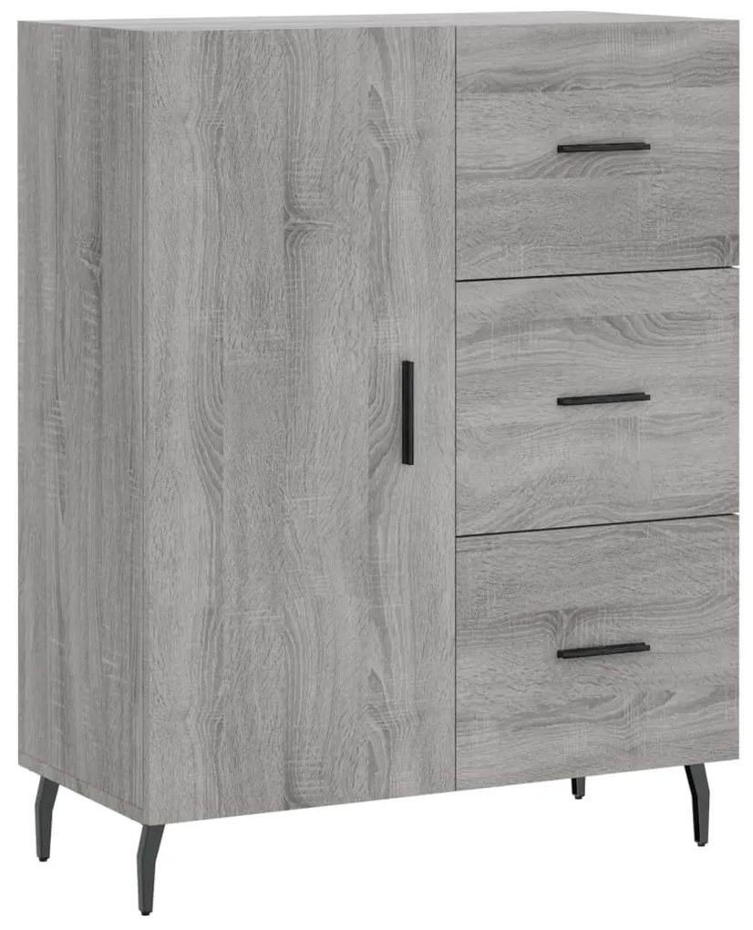 Armário alto 69,5x34x180 cm derivados de madeira sonoma cinza