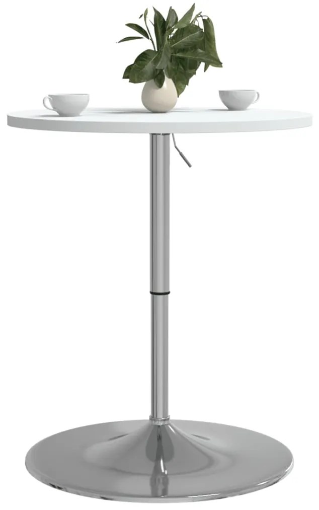 Mesa de bar 60x60x90 cm derivados de madeira/aço cromado branco