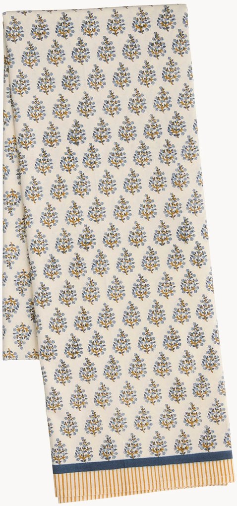 Toalha de mesa artesanal com padrão floral Melon