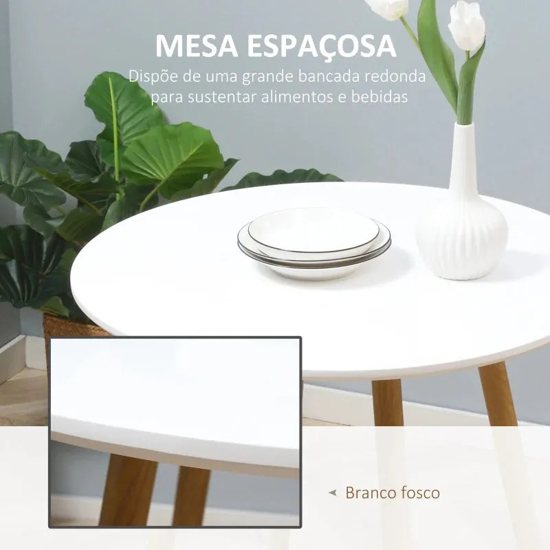 Mesa Bart Redonda - Design Nórdico
