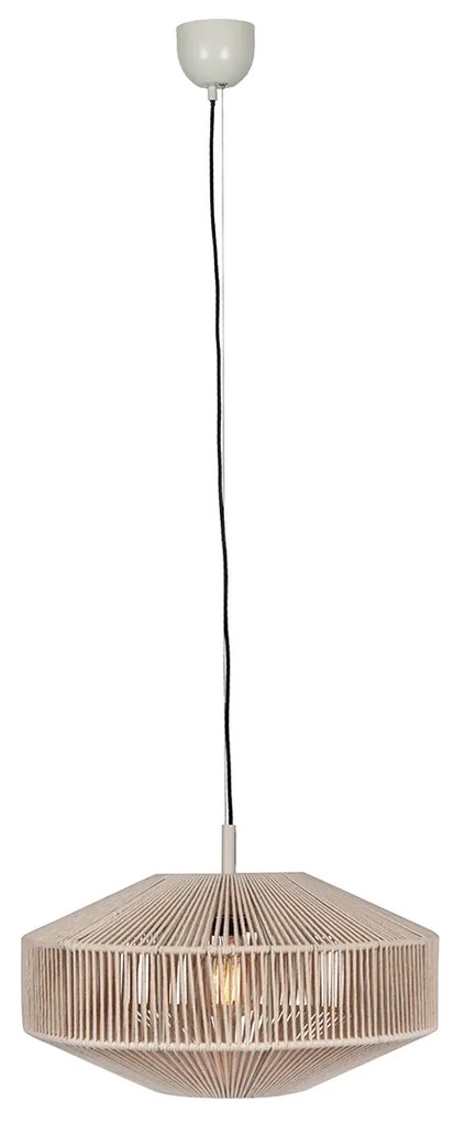 Candeeiro suspenso Japandi Corda Castanho 46cm - Svea Japandi