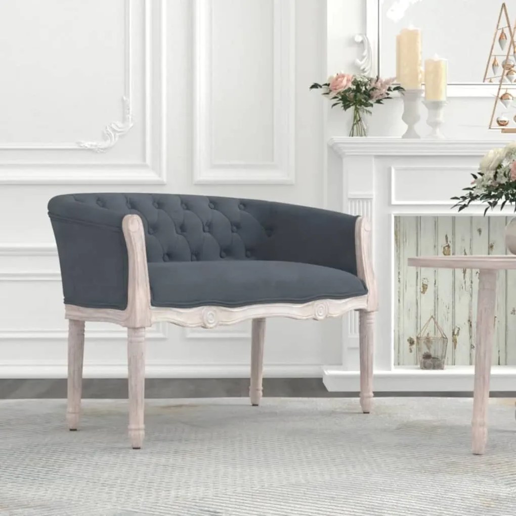 344512 vidaXL Banco 98x56x69 cm veludo cinzento-escuro