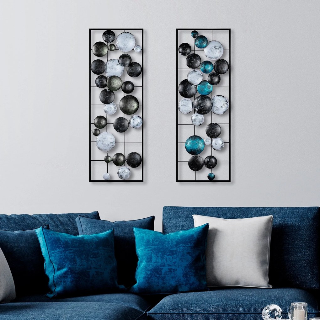 Acessório Decorativo de Parede Camber – Multicolor – 32x92x4 cm (2 Peç