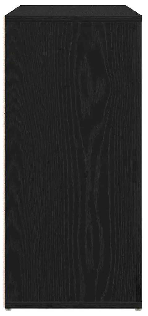 Sideboard vidaXL Preto Carvalho 80x33x70 cm Madeira de Engenharia