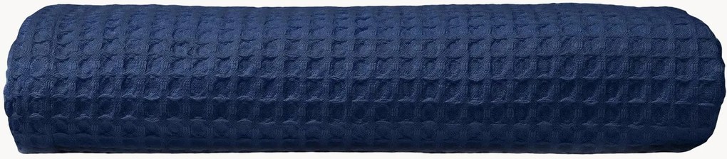 Toalha de banho em algodão com textura favo de mel Midnight Blue
