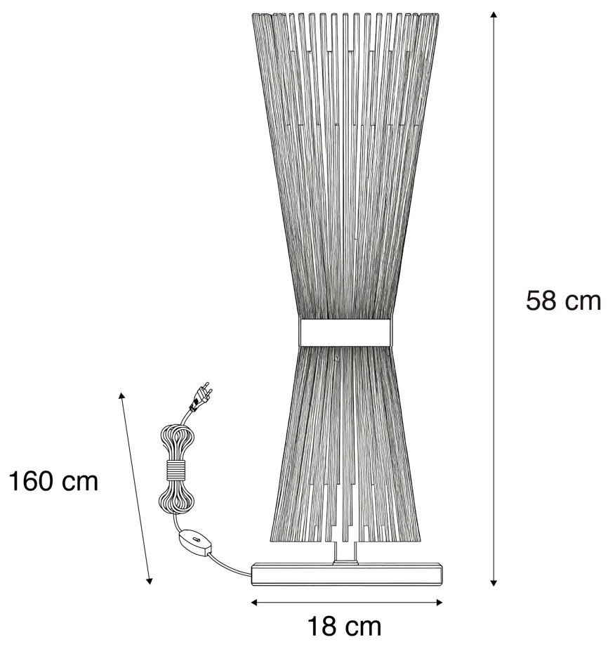 Candeeiro de mesa rústico em latão - Broom Rústico