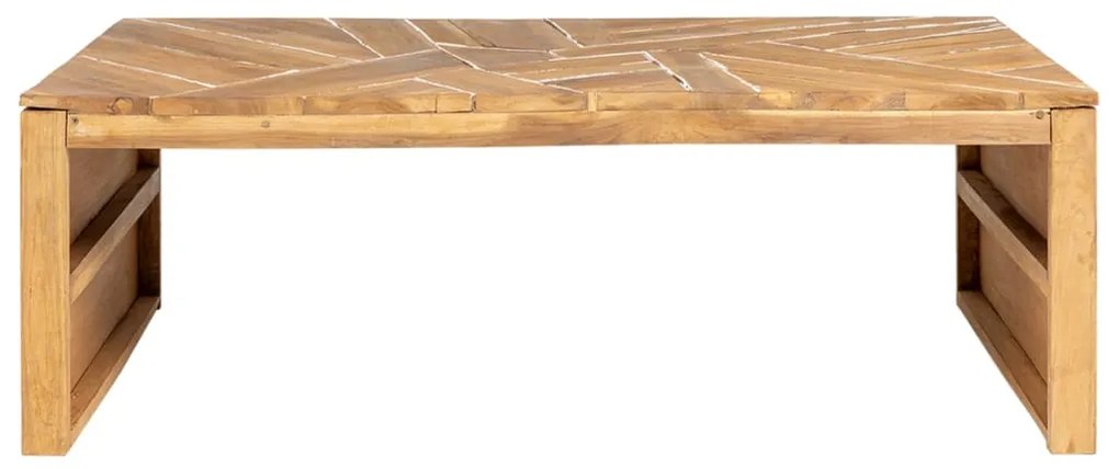Mesa de centro Erosion madeira teca maciça 110x35x38 cm