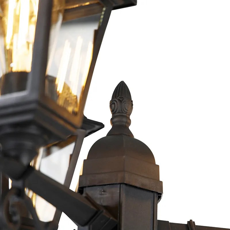 Lanterna clássica preta 3 luzes IP44 - Capital