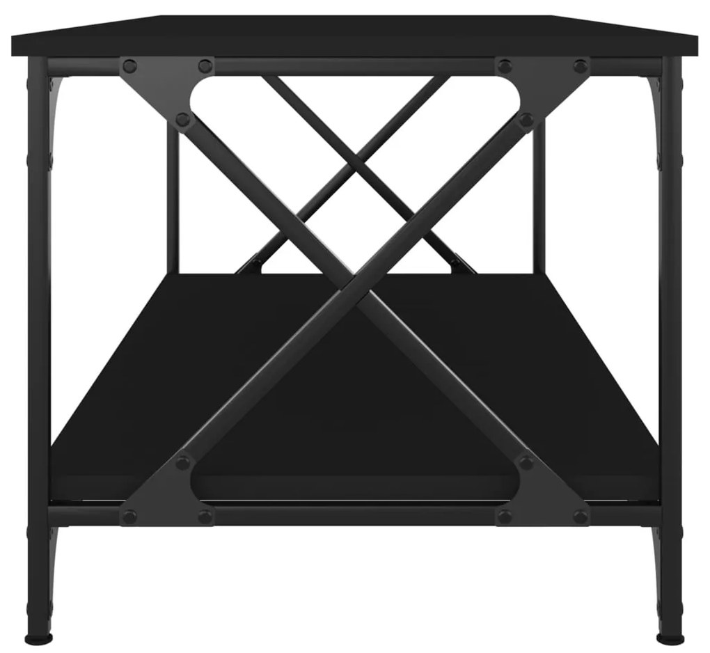 Mesa de centro 100x50x45 cm derivados de madeira/ferro preto
