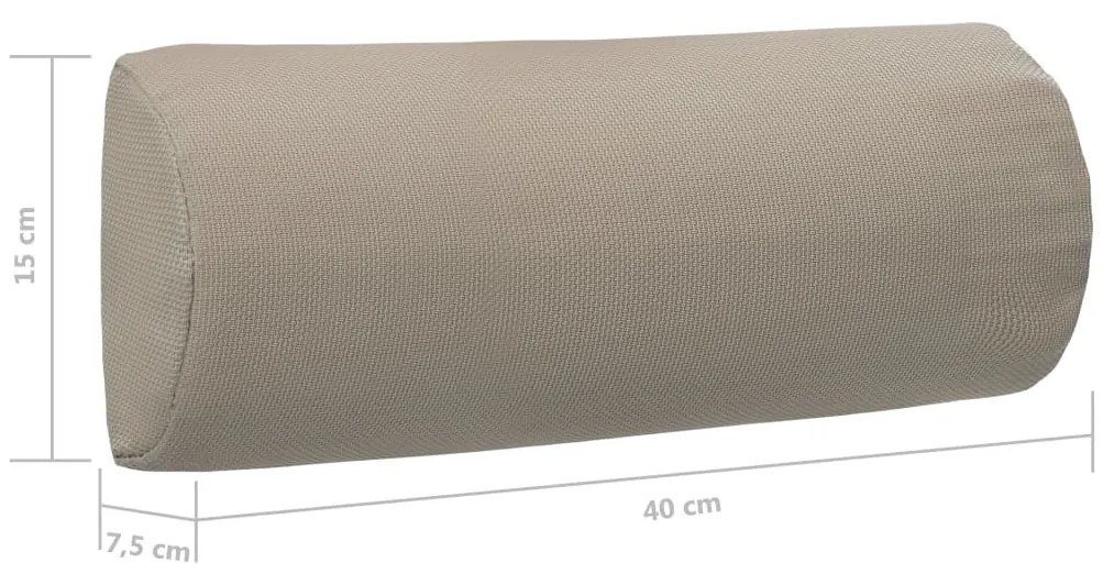 Encosto cabeça cadeira 40x7,5x15 cm textilene cinza-acastanhado