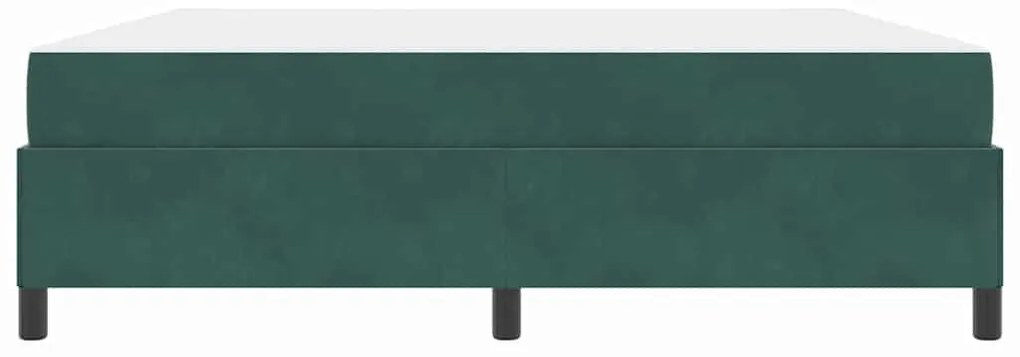 Estrutura da Cama Verde Escuro e Branco 180 x 200 cm Veludo